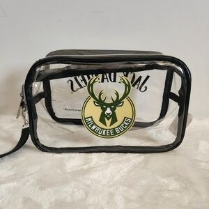 Milwaukee Bucks Jack Daniels Limited Edition Clear Tailgate Stadium Wristlet Bag